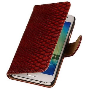Slang Bookstyle Hoes - Geschikt voor Samsung Galaxy A3 Rood