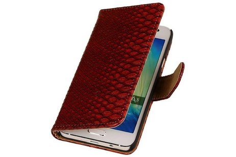 Slang Bookstyle Hoes - Geschikt voor Samsung Galaxy A3 Rood