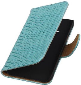 Slang Bookstyle Hoes voor Galaxy J1 J100F Turquoise