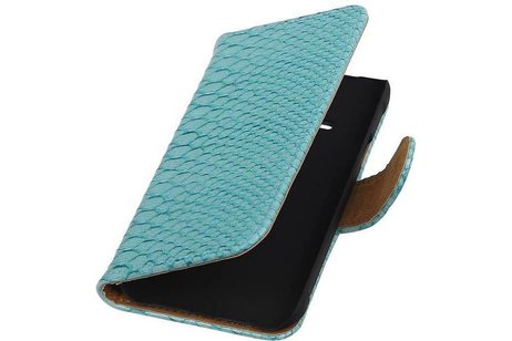 Slang Bookstyle Hoes voor Galaxy J1 J100F Turquoise