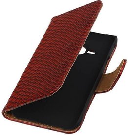 Slang Bookstyle Hoes voor Samsung Galaxy J1 Ace Rood