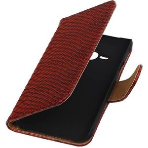 Slang Bookstyle Hoes - Geschikt voor Samsung Galaxy J1 Ace Rood