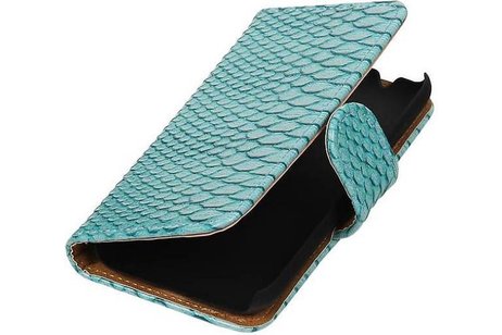 Slang Bookstyle Hoes voor Galaxy J1 mini (2016) J105F Turquoise