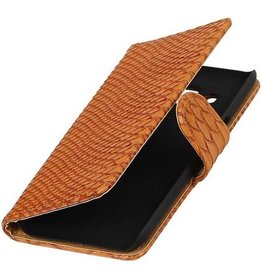 Slang Bookstyle Hoes voor Samsung Galaxy J2 J200F Bruin