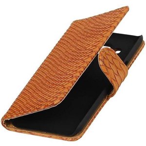 Slang Bookstyle Hoes - Geschikt voor Samsung Galaxy J2 J200F Bruin