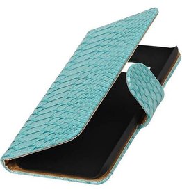 Slang Bookstyle Hoes voor Galaxy J2 J200F Turquoise