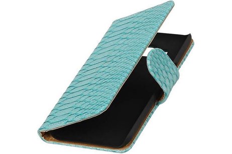 Slang Bookstyle Hoes voor Galaxy J2 J200F Turquoise