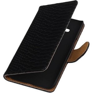 Slang Bookstyle Hoes - Geschikt voor Samsung Galaxy J3 J300F Zwart