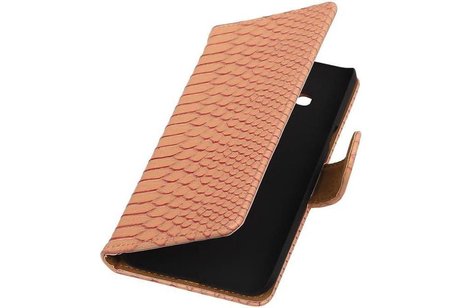 Slang Bookstyle Hoes - Geschikt voor Samsung Galaxy J3 J300F Licht Roze