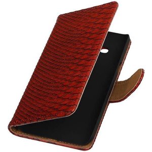Slang Bookstyle Hoes - Geschikt voor Samsung Galaxy J3 J300F Rood