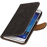 Hout Bookstyle Hoesje voor Samsung Galaxy J5 Grijs