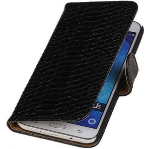 Slang Bookstyle Hoes - Geschikt voor Samsung Galaxy J5 Zwart