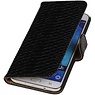 Slang Bookstyle Hoesje voor Samsung Galaxy J5 Zwart
