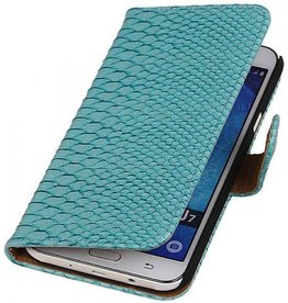 Slang Bookstyle Hoes voor Samsung Galaxy J7 Turquoise