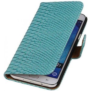 Slang Bookstyle Hoes - Geschikt voor Samsung Galaxy J7 Turquoise