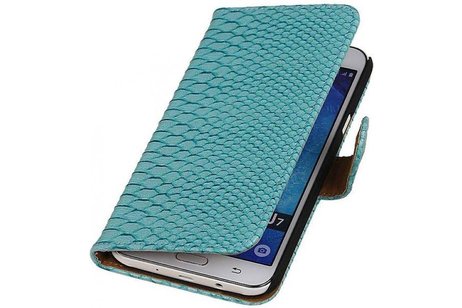 Slang Bookstyle Hoes voor Galaxy J7 Turquoise