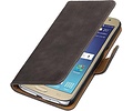 Hout Bookstyle Hoes Geschikt voor de Samsung Galaxy J2 (2016 ) J210F Grijs