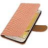 Slang Bookstyle Hoes voor Samsung Galaxy J2 (2016 ) J210F Licht Roze