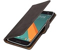 Bark Bookstyle Wallet Case Hoesje voor HTC 10 Grijs