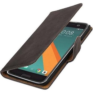 Bark Bookstyle Wallet Case Hoesje voor HTC 10 Grijs