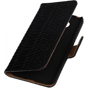 Snake Bookstyle Wallet Case Hoesje - Geschikt voor Huawei P8 Lite Zwart