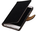 Snake Bookstyle Wallet Case Hoesje - Geschikt voor Huawei P9 Zwart