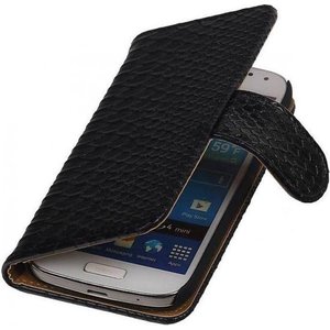 Snake Bookstyle Wallet Case Hoesje voor Galaxy S5 mini G800F Zwart