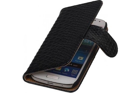 Snake Bookstyle Wallet Case Hoesje voor Galaxy S5 mini G800F Zwart