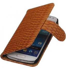 Slang Bookstyle Hoes voor Samsung Galaxy S5 mini G800F Bruin