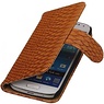 Slang Bookstyle Hoes voor Galaxy S5 mini G800F Bruin