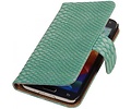 Snake Bookstyle Wallet Case Hoesje - Geschikt voor Samsung Galaxy S5 mini G800F Turquoise