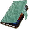 Slang Bookstyle Hoes voor Samsung Galaxy S5 mini G800F Turquoise