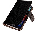 Snake Bookstyle Wallet Case Hoesje voor Galaxy S5 G900F Zwart