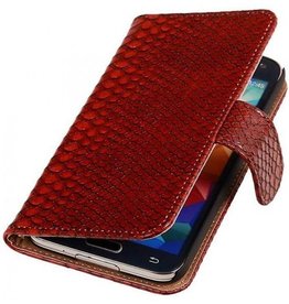 Slang Bookstyle Hoes voor Samsung Galaxy S5 G900F Rood