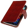Slang Bookstyle Hoes voor Samsung Galaxy S5 G900F Rood