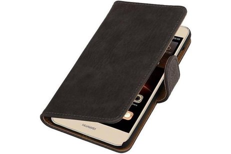 Bark Bookstyle Wallet Case Hoesje Geschikt voor de Huawei Y5 II Grijs
