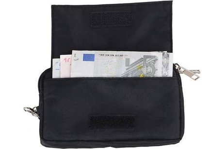 BAOHU Universele Polyester Smartphone Pouch tot 5.5" Zwart