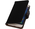 Snake Bookstyle Wallet Case Hoesje voor Huawei Honor 4 A / Y6 Zwart