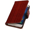 Snake Bookstyle Wallet Case Hoesje voor Huawei Honor 4 A / Y6 Rood