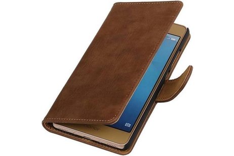 Bark Bookstyle Wallet Case Hoesje voor Huawei Honor 4 A / Y6 Bruin