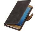 Bark Bookstyle Wallet Case Hoesje Geschikt voor de Huawei Honor 4 A / Y6 Grijs