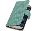 Slang Bookstyle Wallet Case Hoesje - Geschikt voor Samsung Galaxy S4 i9500 Turquoise