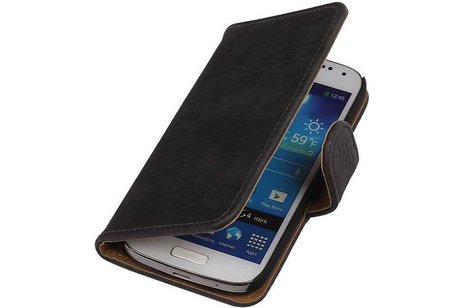 Bark Bookstyle Wallet Case Hoesje Geschikt voor de Samsung Galaxy S4 mini i9190 Grijs