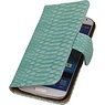 Slang Bookstyle Hoes voor Samsung Galaxy S3 mini i8190 Turquoise