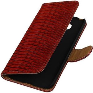 Snake Bookstyle Wallet Case Hoesje - Geschikt voor LG G5 Rood