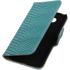 Snake Bookstyle Wallet Case Hoesje voor LG G5 Turquoise