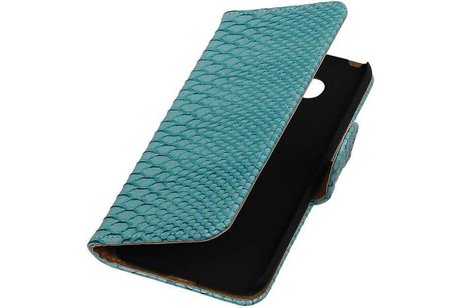 Snake Bookstyle Wallet Case Hoesje voor LG G5 Turquoise