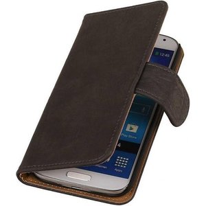 Bark Bookstyle Wallet Case Hoesje Geschikt voor de Galaxy Core II G355H Grijs
