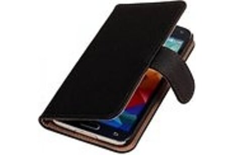 Bark Bookstyle Wallet Case Hoesje Geschikt voor de Samsung Galaxy Core i8260 Zwart