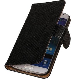 Slang Bookstyle Hoes voor Samsung Galaxy Core i8260 Zwart